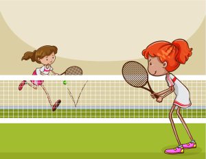 illustration of a tennis game